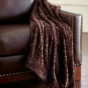 GO TO DARK BROWN LUXURY THROW